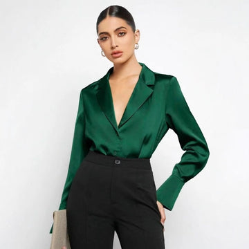 European And American Women's Clothing Minimalist Long Sleeve Shirt