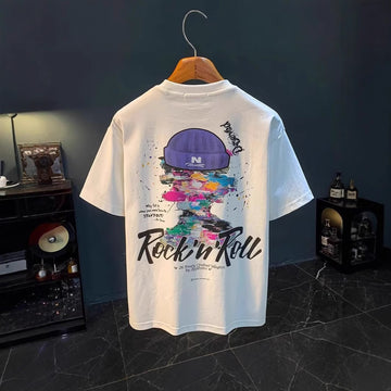 Loose Printed Casual All-match T-shirt For Men